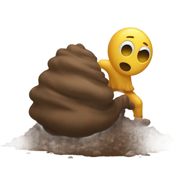 poop uphill emoji