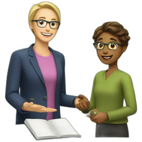 teacher teaching student emoji