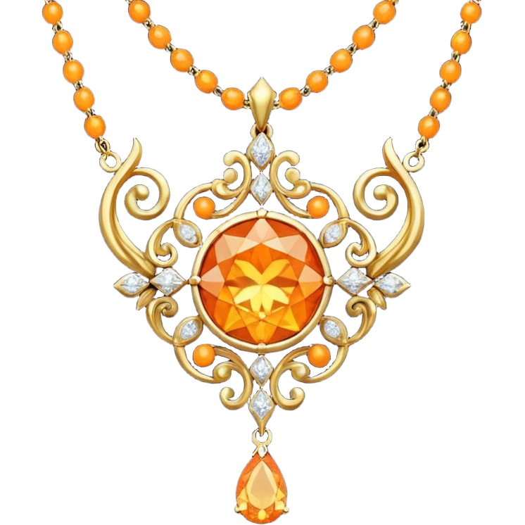 fantasy-magic-orange-necklace-diamonds emoji