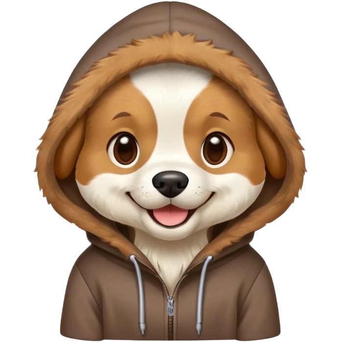 Dog wearing a hoodie emoji