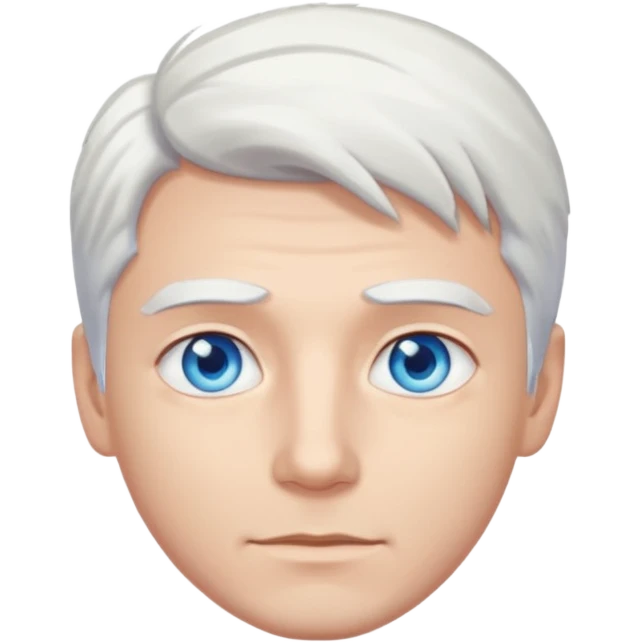 White-haired guy that looks and has beautiful blue eyes  emoji