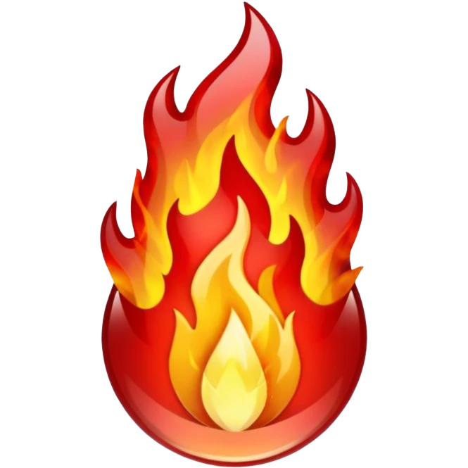 Red flaming crystal with a $ carved into the center of the crystal. emoji