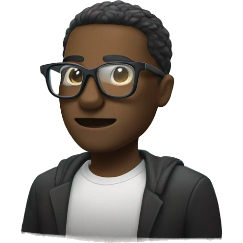 hacker with glasses near the pool emoji