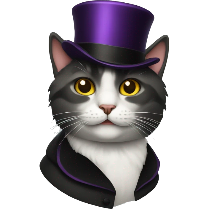 Cat with top hat emoji
