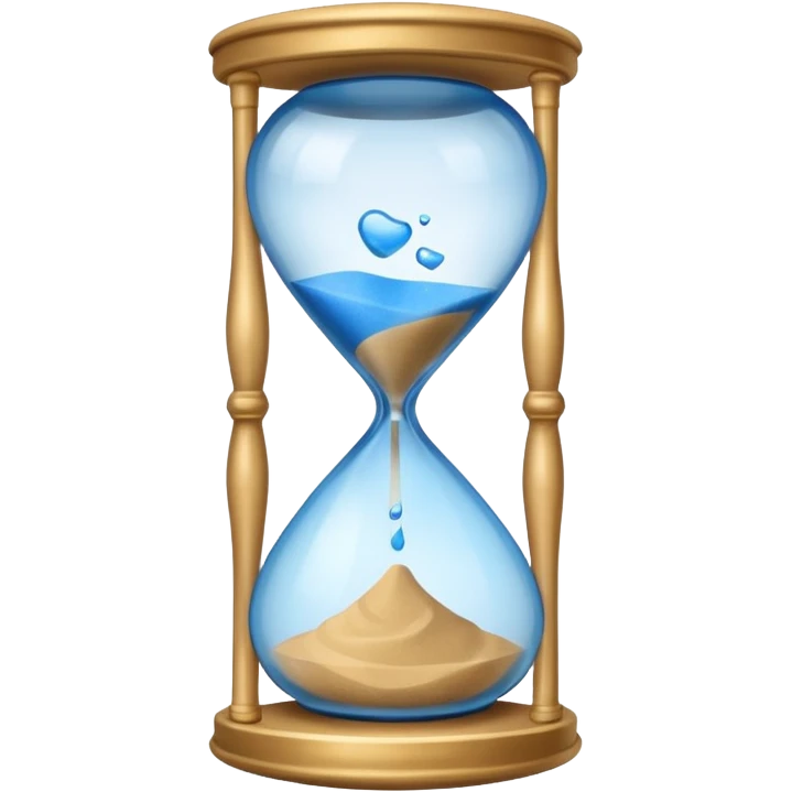 blue hourglass emoji