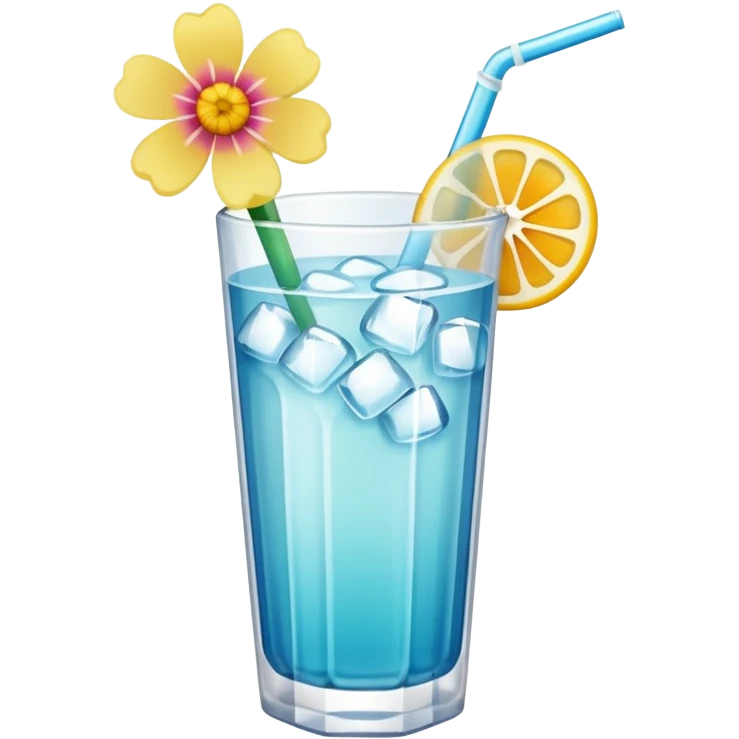 realistic aesthetic drink with flower decor emoji