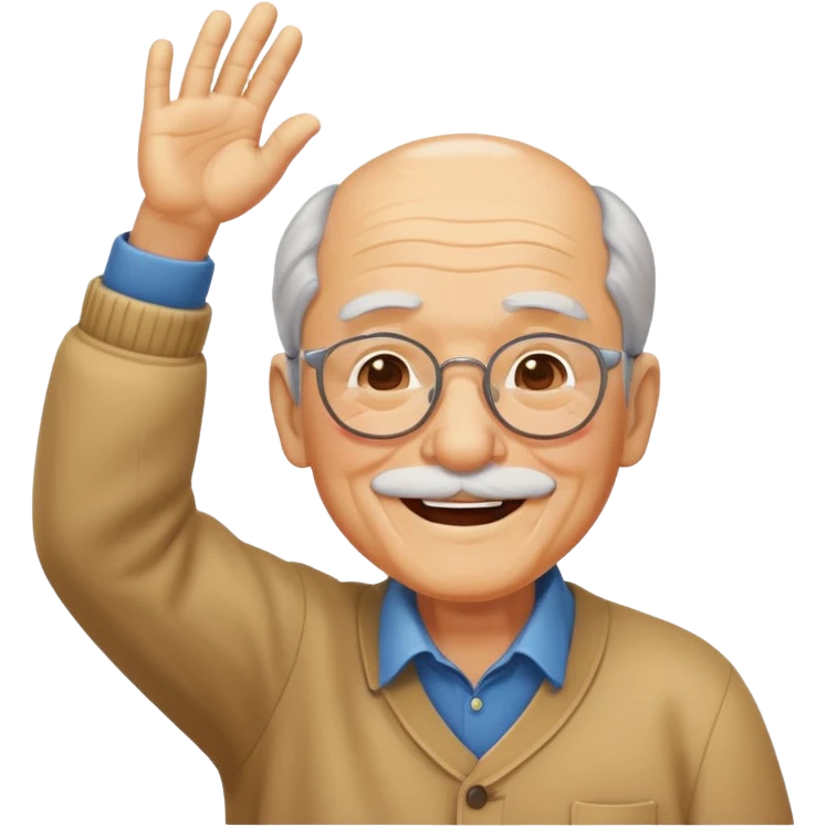 grandpa dabbing emoji