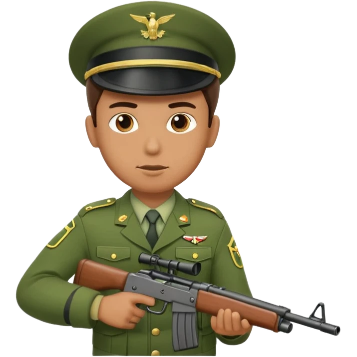 army man firing emoji