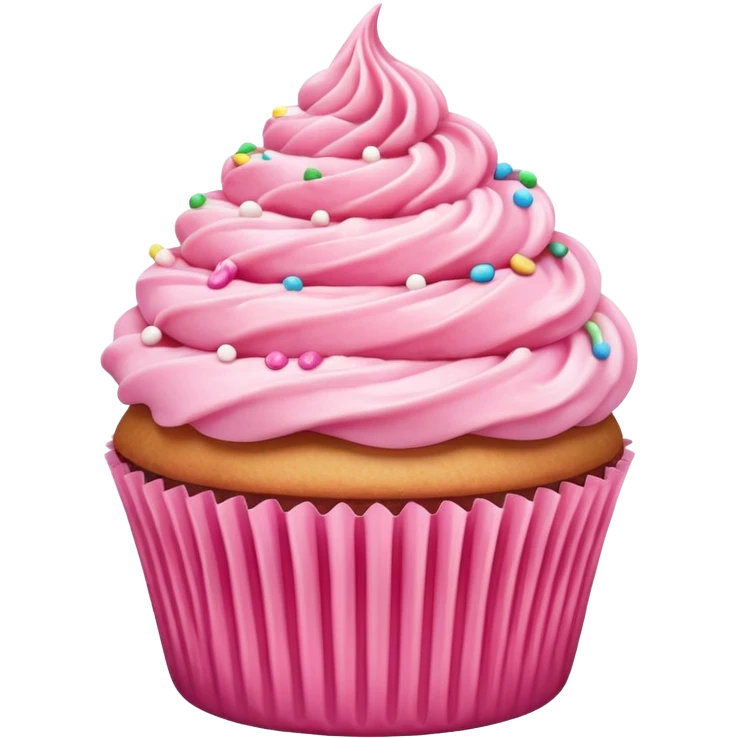 Cupcake with pink icing emoji
