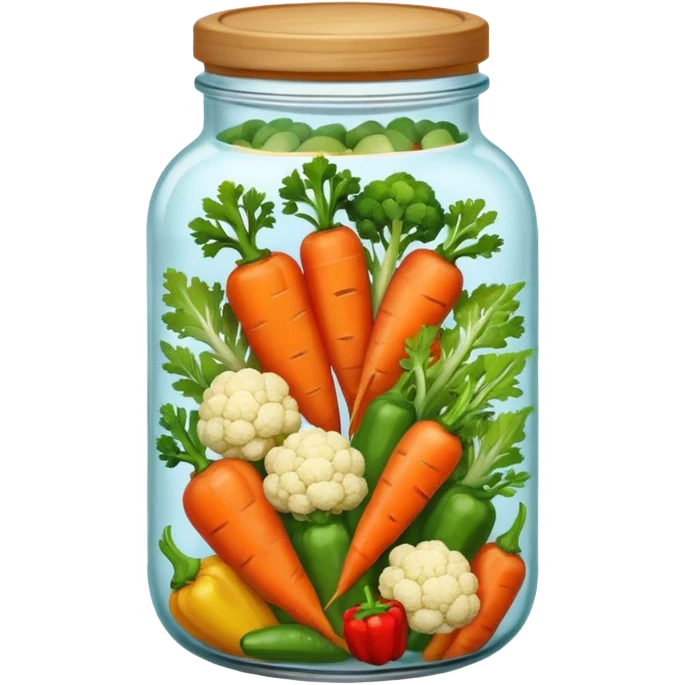 a mix jar of carrót, peppers and cauliflower






 emoji