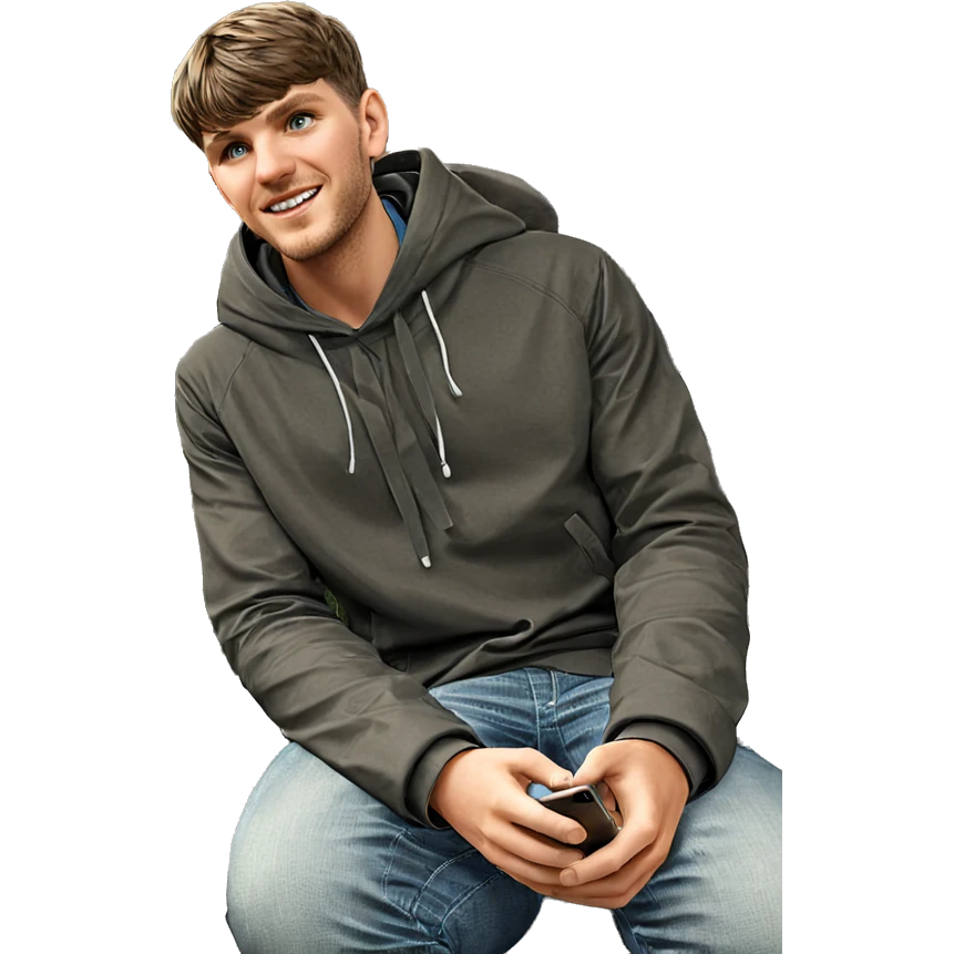 boys sitting under a tree emoji