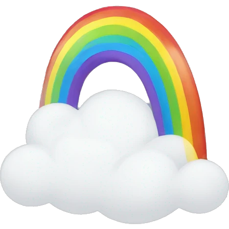 Rainbow thank you emoji