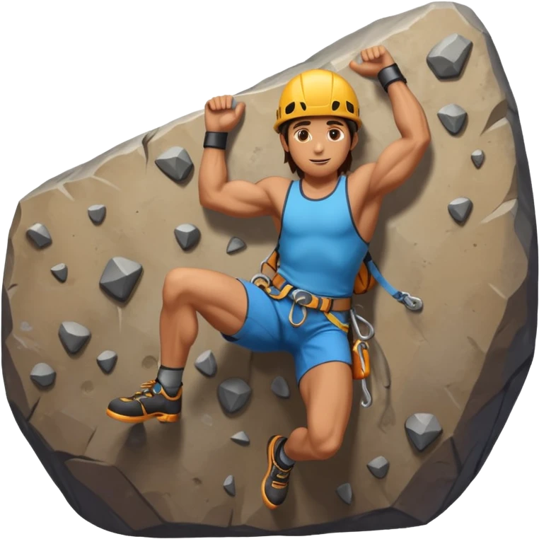 rock climber on wall action pose emoji
