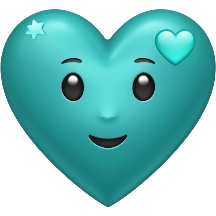 Teal heart with 'you rock 🌟!'  emoji