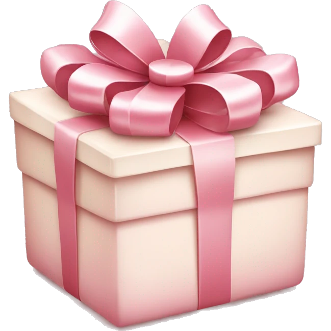 pink and cream christmas presents emoji