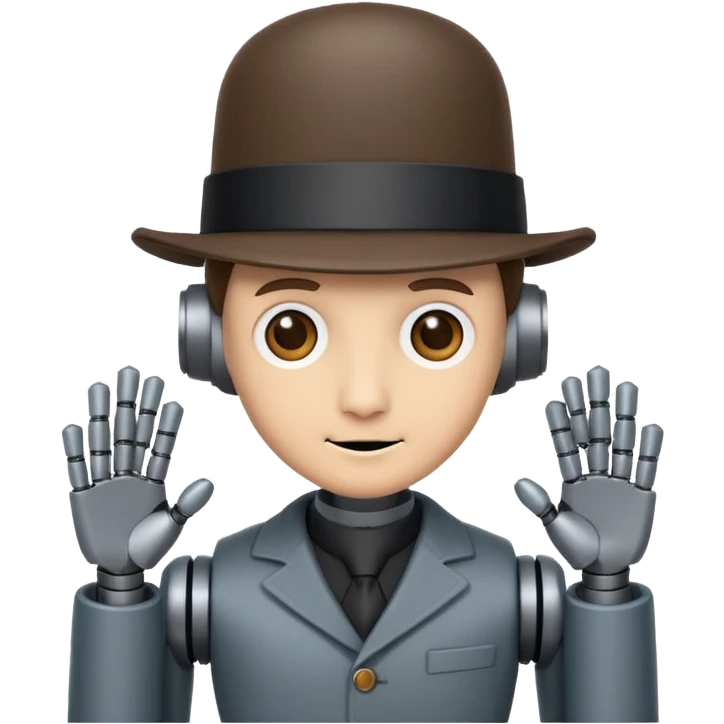 Qute Bot wearing Sherlock Holmes hat emoji