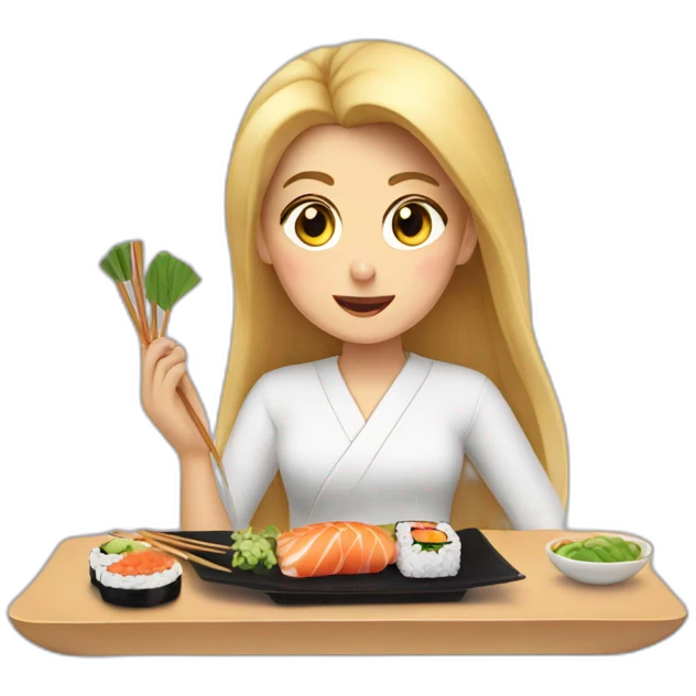 rapenzel eating sushi  emoji