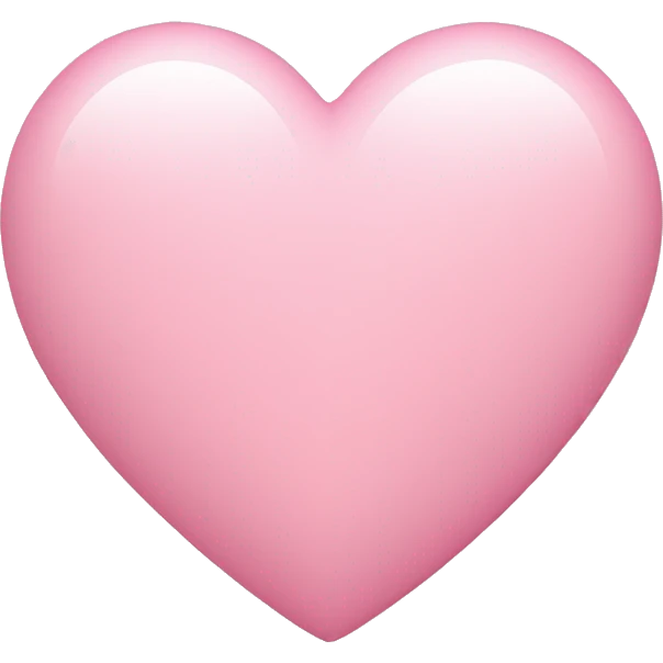light pink love heart emoji