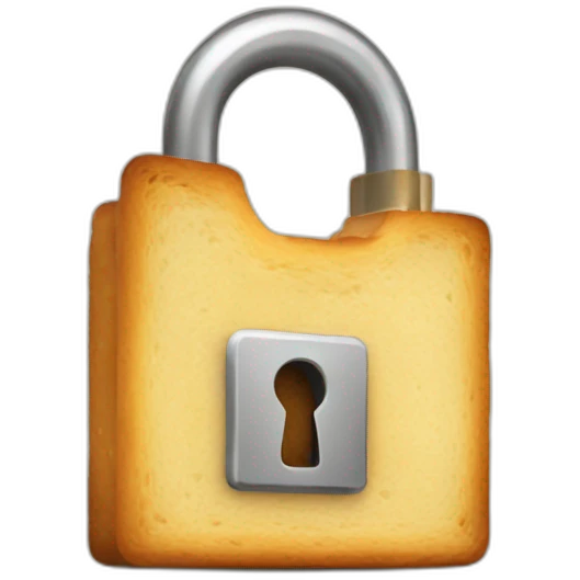 bread padlock emoji