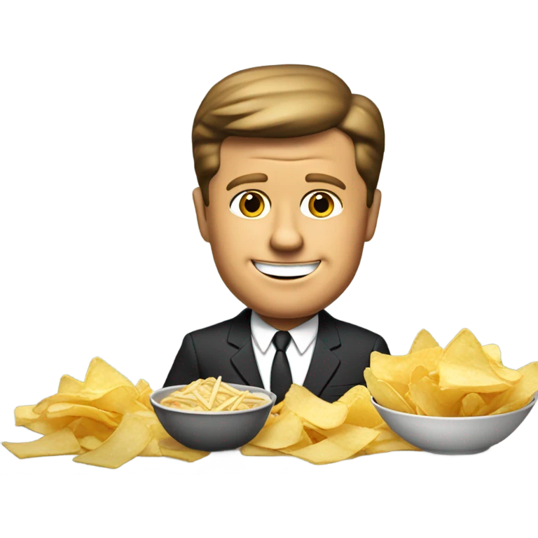 JFK eating chips emoji