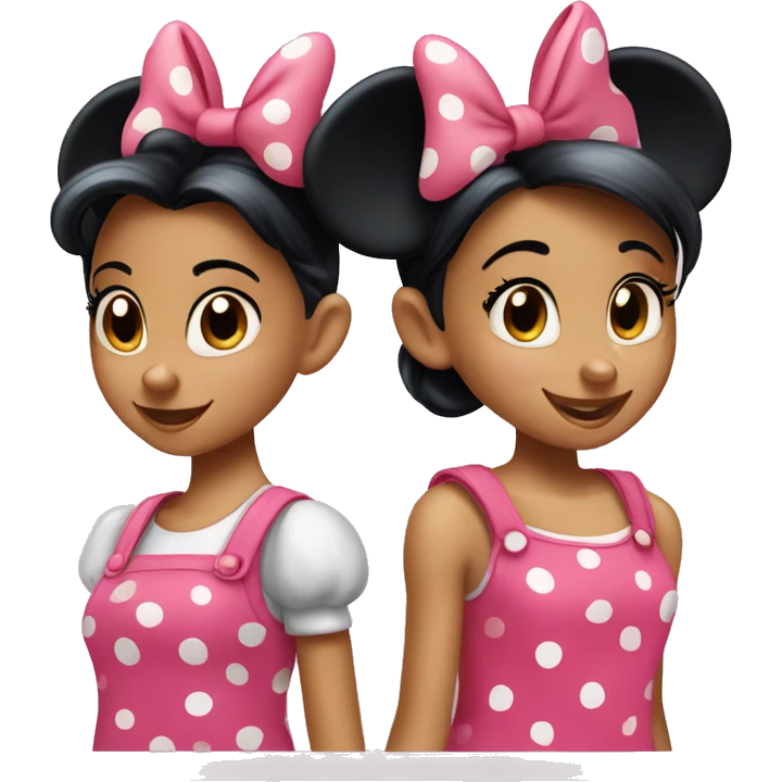 three minnie mouse girls  emoji