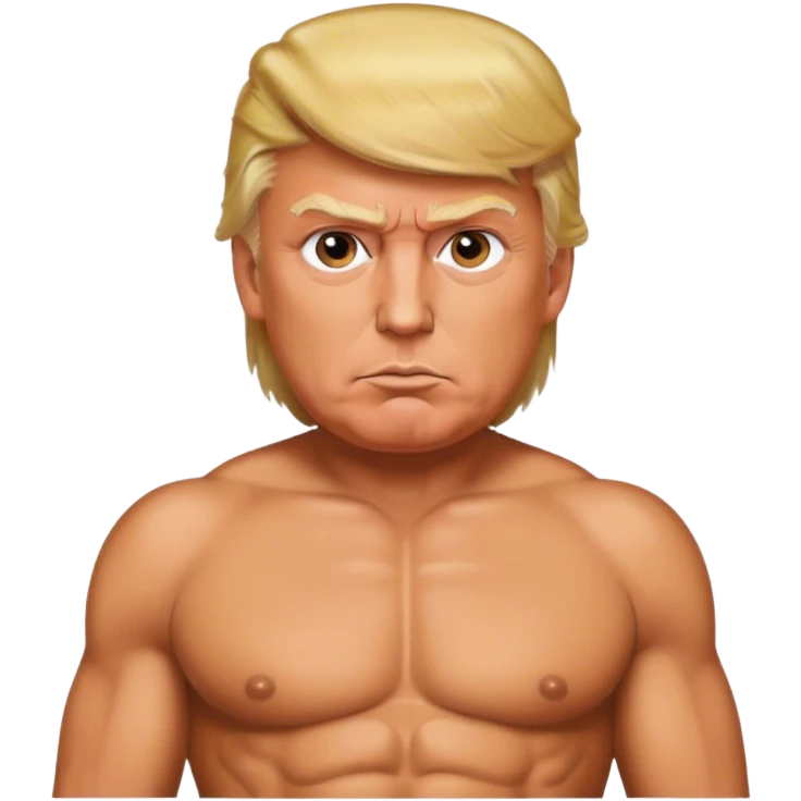Trump witha six pack emoji