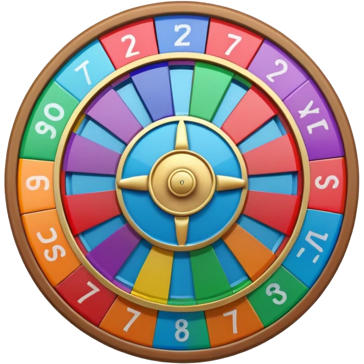 rainbow roulette wheel seven sectors emoji