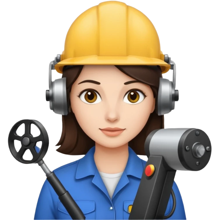 opérateur contrôle non destructif féminin brune emoji