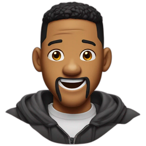 Will smith happy with your mouth a little open emoji