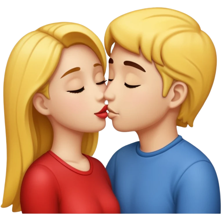 Couple kissing each other  emoji