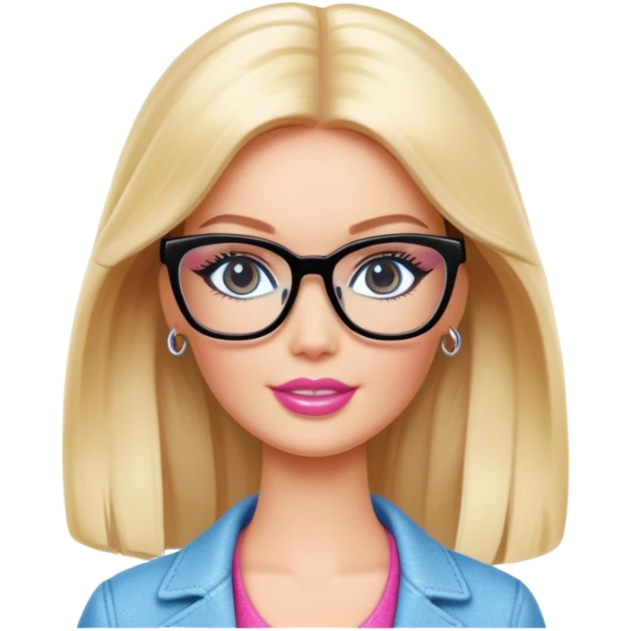 Barbie eye glass style  emoji