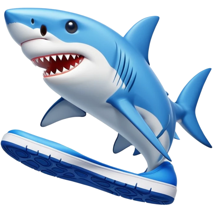 Shark wears blue nike shoes  emoji