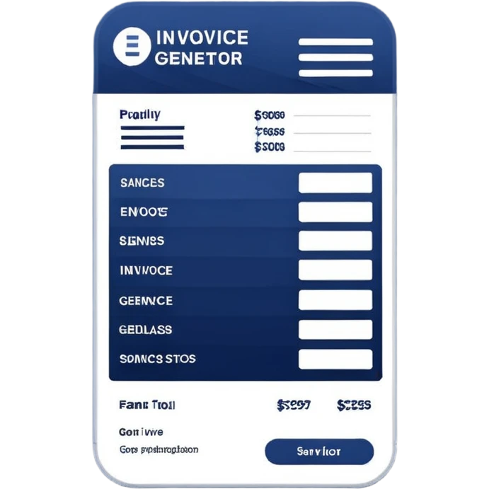 fast invoice generator navy color emoji