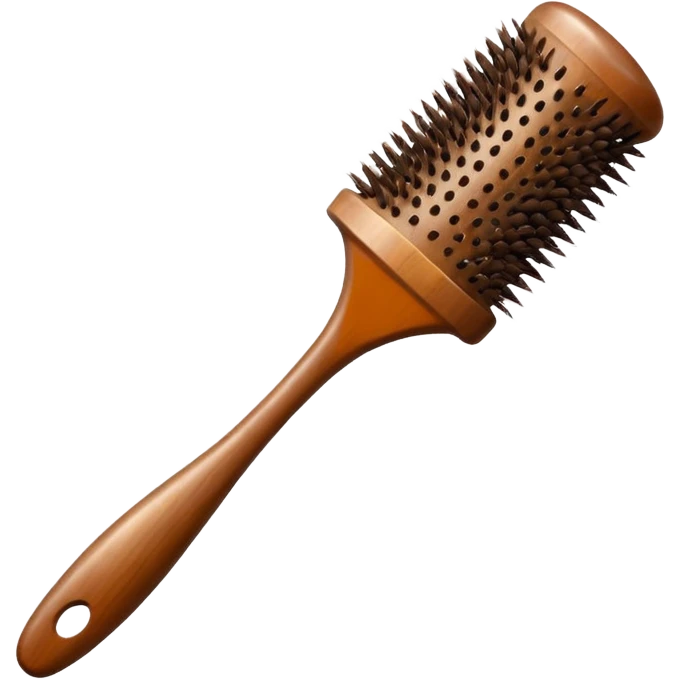 brown hair brush emoji