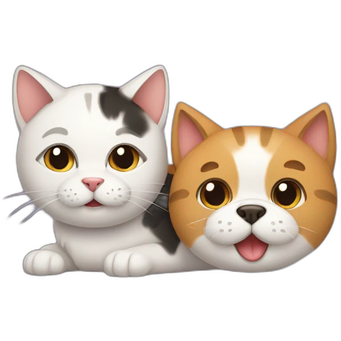 Cat with dog emoji