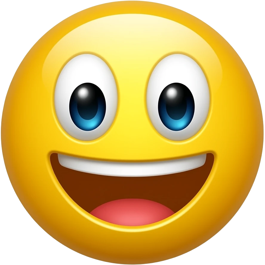 Kawaii style round yellow glossy yawning emoji emoji