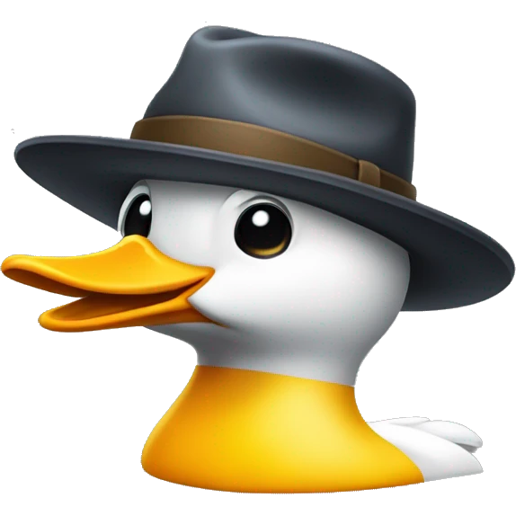 Um Pato com boné emoji