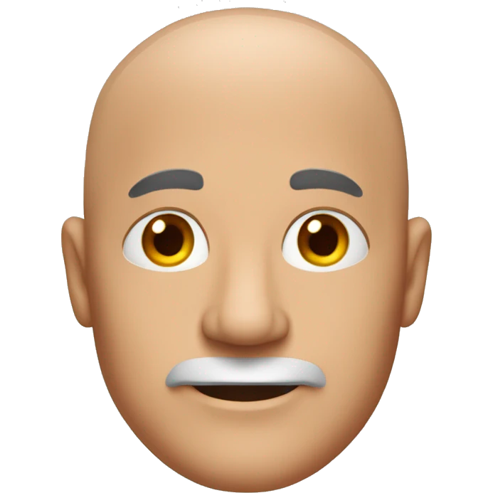bald middle aged man with red tshirt emoji