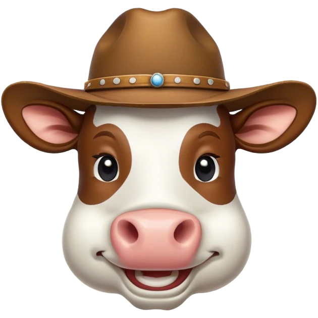 cow wearing a cowboy hat emoji
