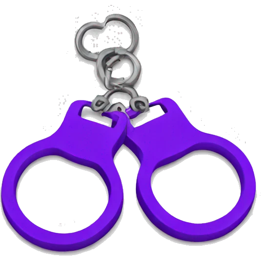 Purple handcuffs emoji
