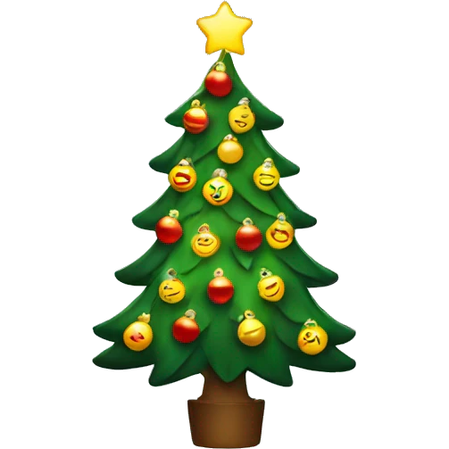 Christmas tree with lights emoji
