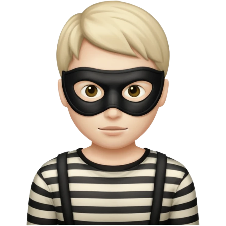 thief, with stripped shirt,thief mask. emoji