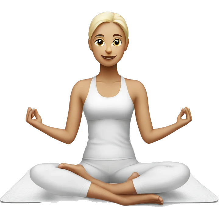 White yoga mat emoji