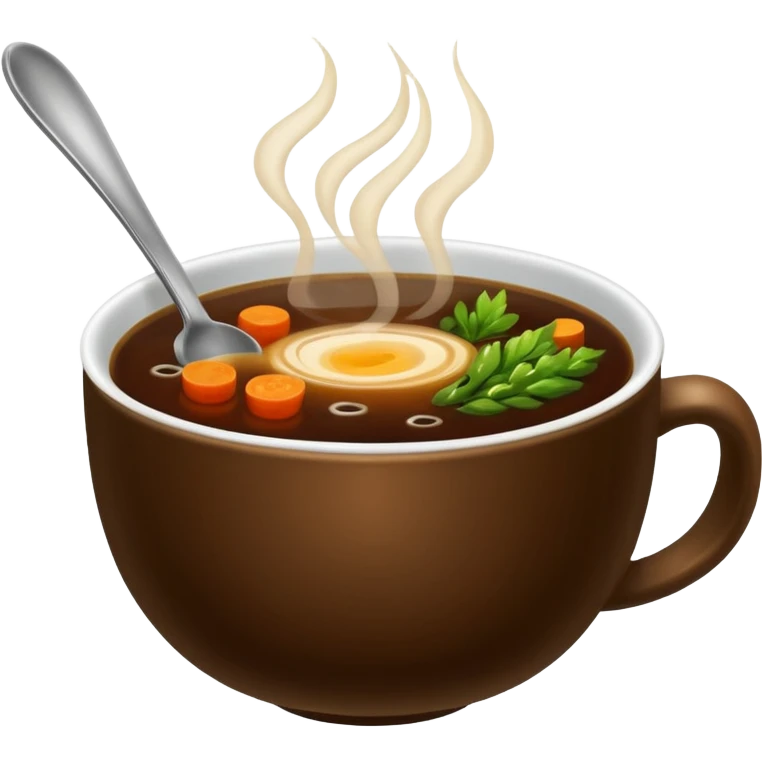 Broth, coffee emoji