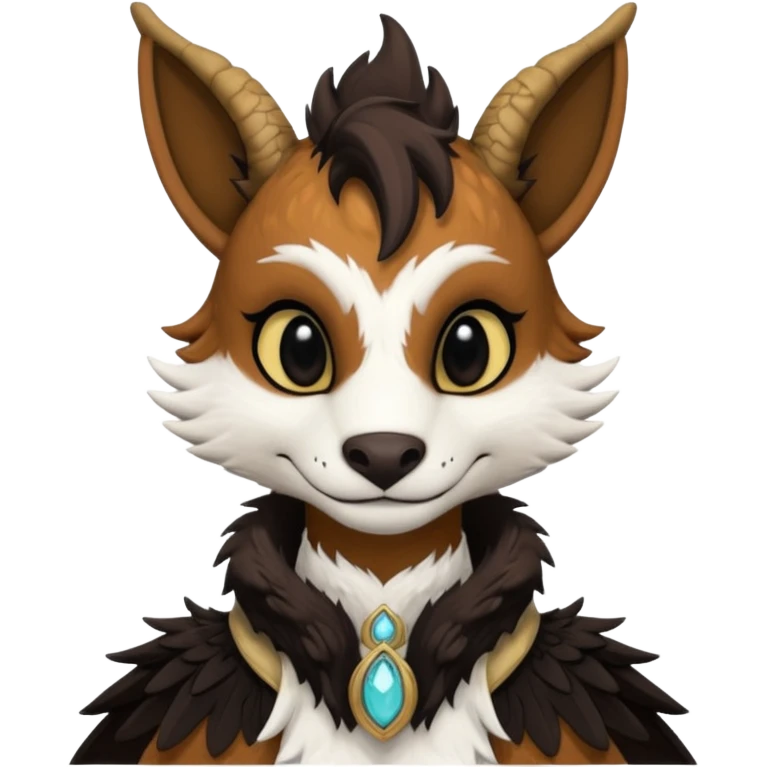 "Telephone" the brown, black and white anthropomorphic anthro "Dutch Angel Dragon" furry original species fursona fursuit emoji