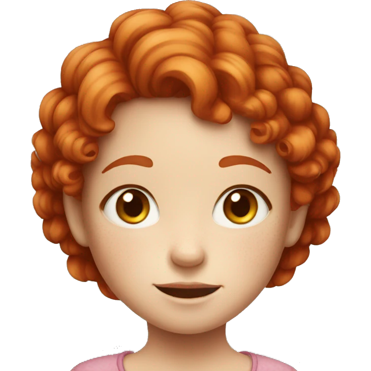 Orphan red head little girl with freckles emoji
