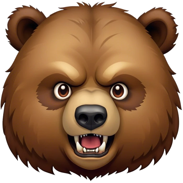 rough grizzly bear with a big nasty scar across his face, violent emoji