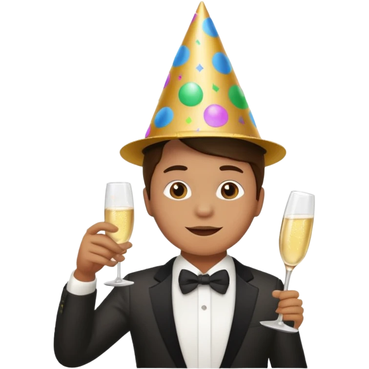 una festa di compleanno con una camicia bianca emoji