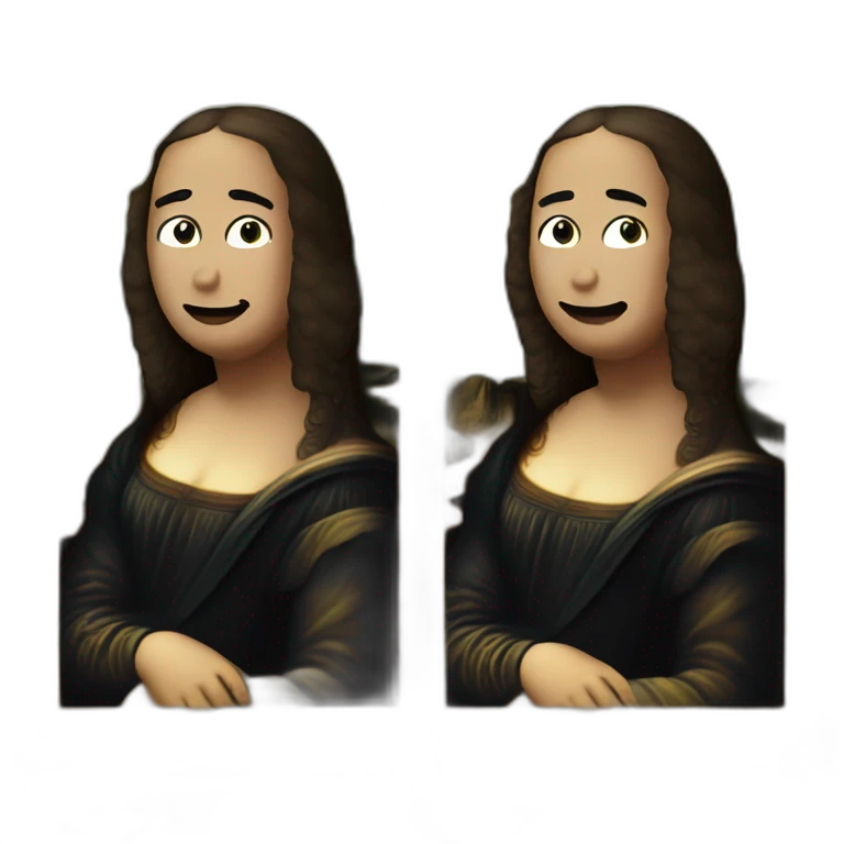 mona lisa taking pictures emoji