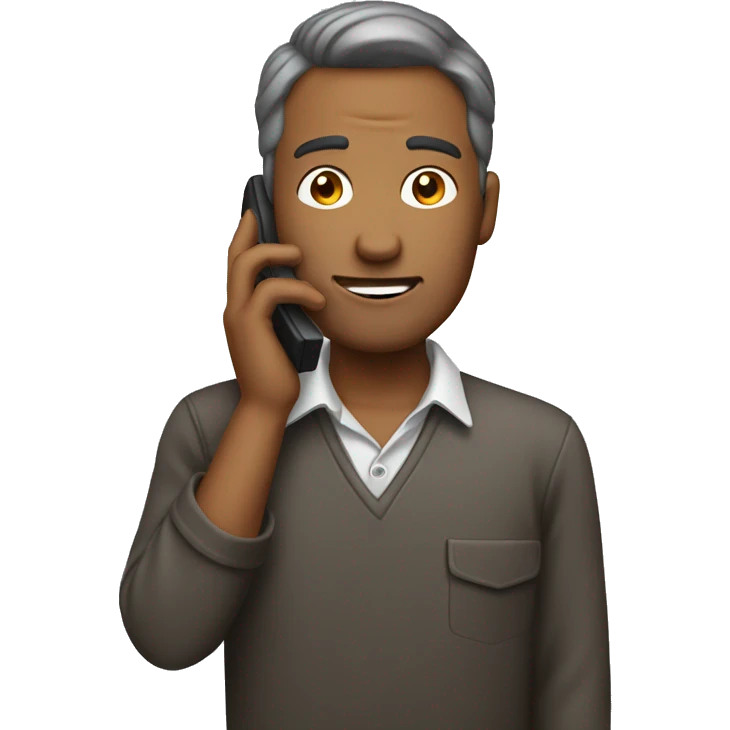 man speaking on mobile phone emoji